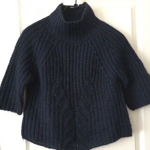 Navy Cable Design Sweater